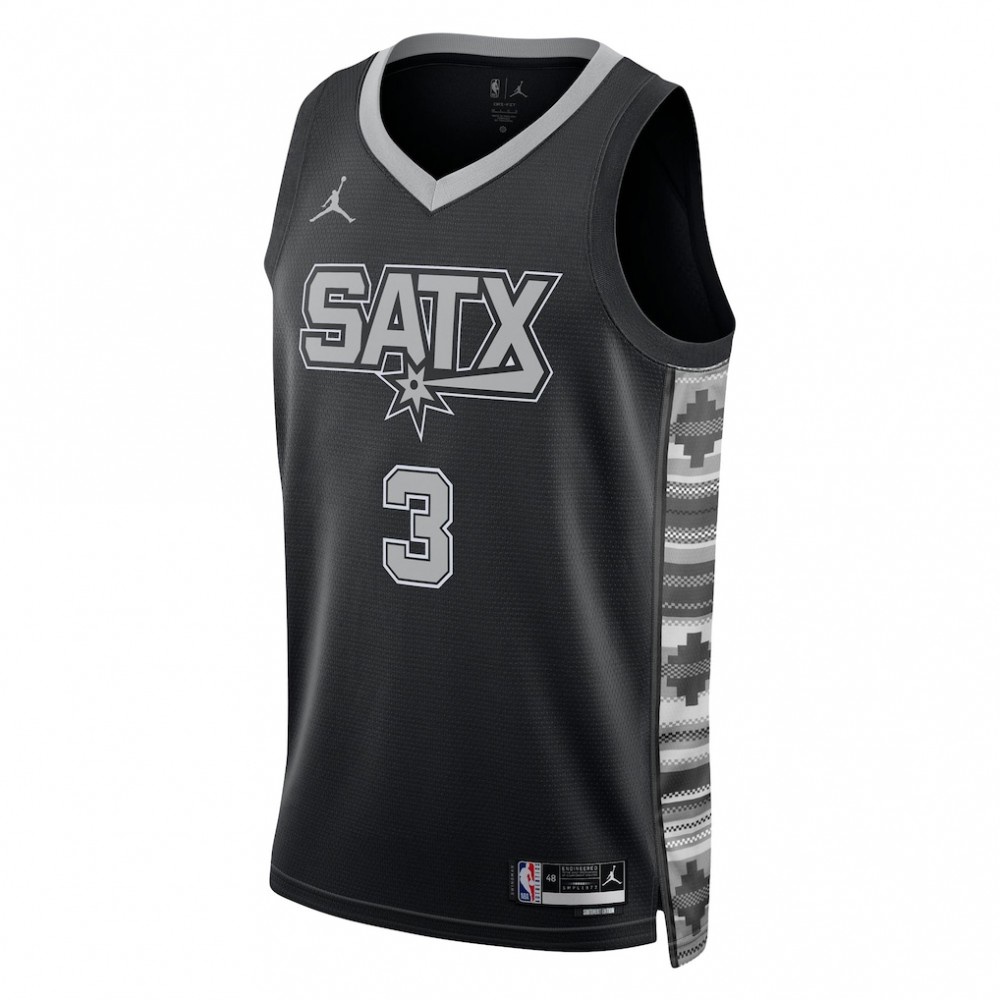 Keldon Johnson San Antonio Spurs Jordan Brand Unisex Swingman Jersey - Statement Edition - Black-Pro Kit Vault | Brand New 26/27 Sports Jerseys